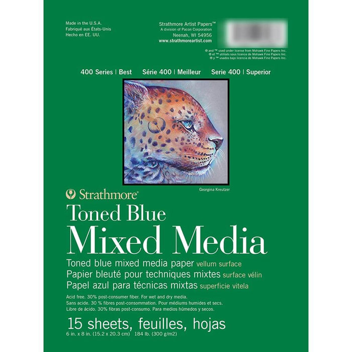 Strathmore 400 Series Mixed Media Pad 6in x 8in Tone Blue