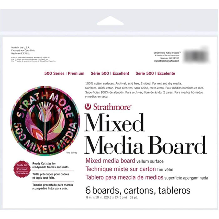 Strathmore 500 Series Mixed Media Boards 8in x 10in 6pkg