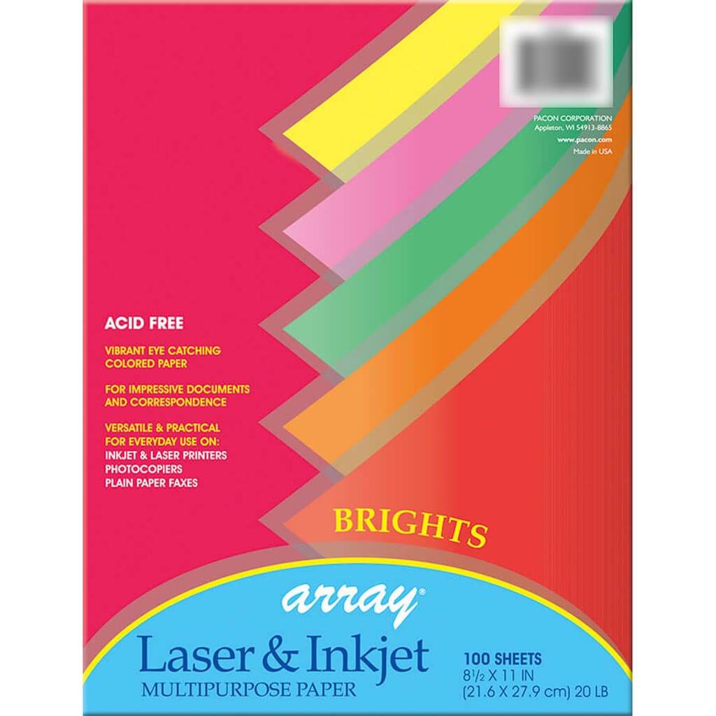 Multi-Purpose Paper 8.5in x 11in Bright Colors