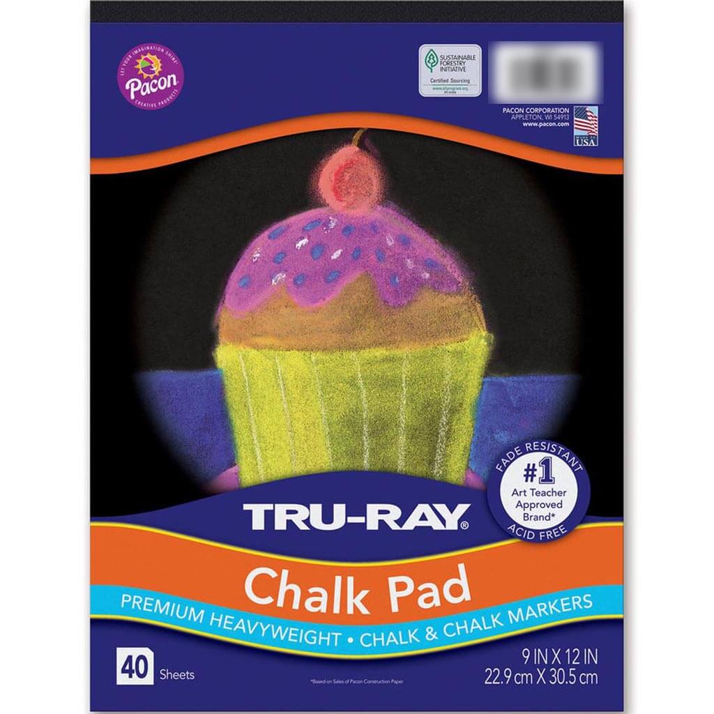 Chalk Paper Pad 9in x 12in Black