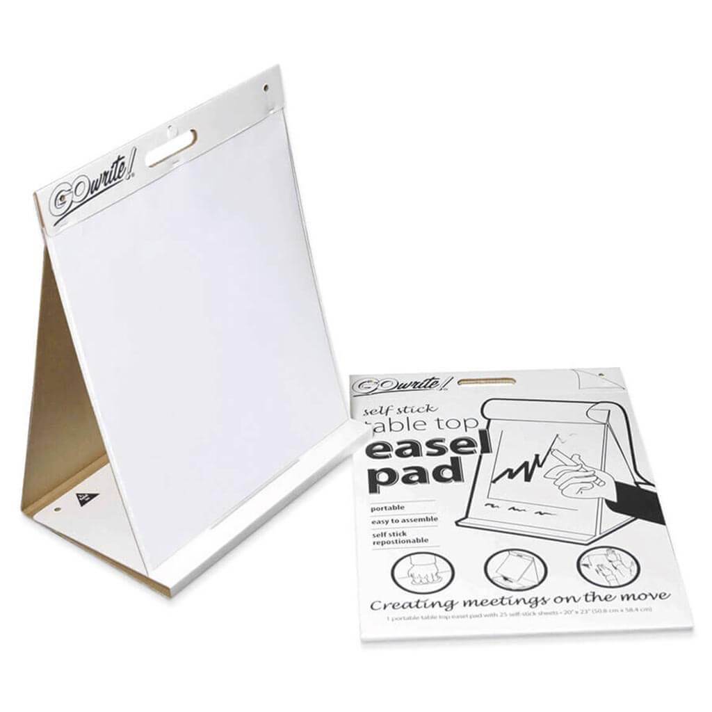 Self Stick Table Top Easel Pad 20in x 23in White