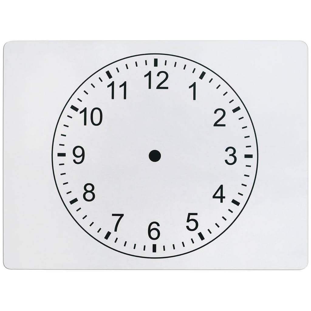 Clockface Whiteboard 9in x 12in