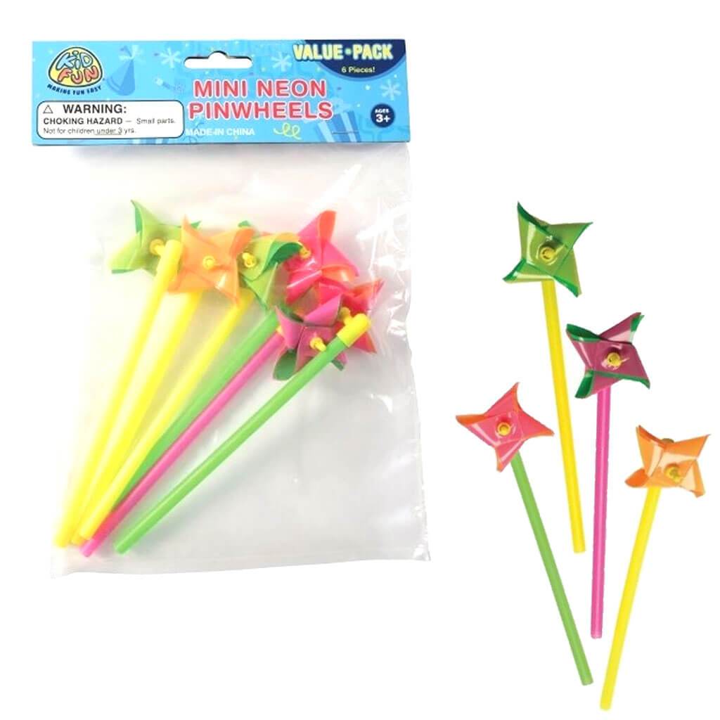 Mini Neon Pinwheels