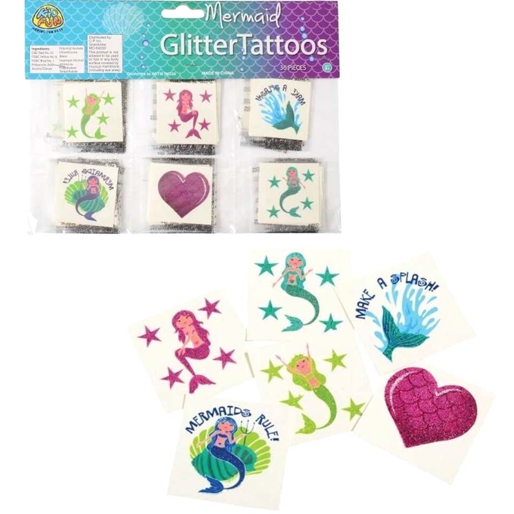 Mermaid Glitter Tattoos