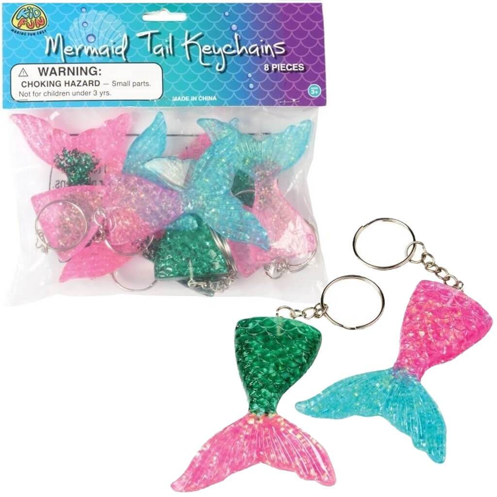 Mermaid Tail Keychains 8pc