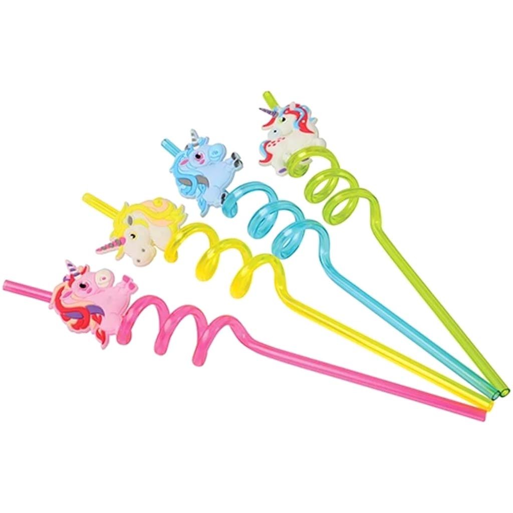 Unicorn Straw 4-Pc