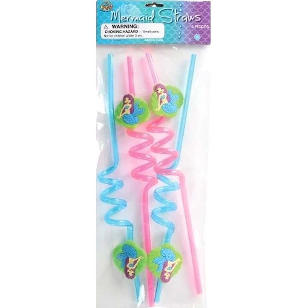 Mermaid Straw 4-Pc