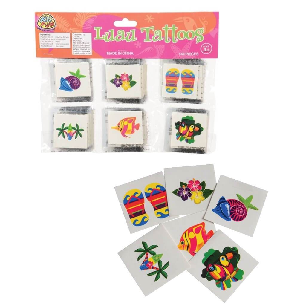 Luau Temporary Tattoos