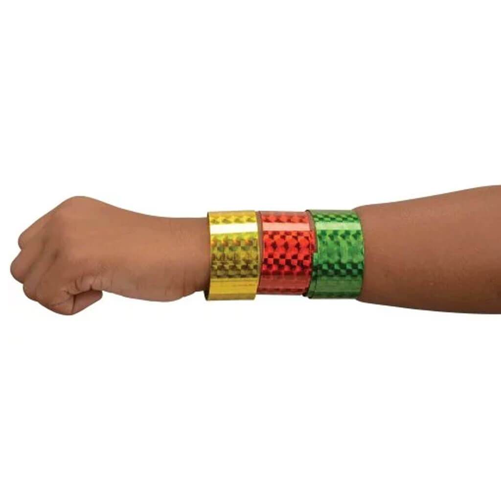 Metallic Slap Bracelets 6pc