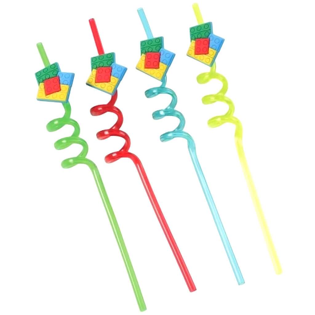 Block Mania Straws 4-Pc