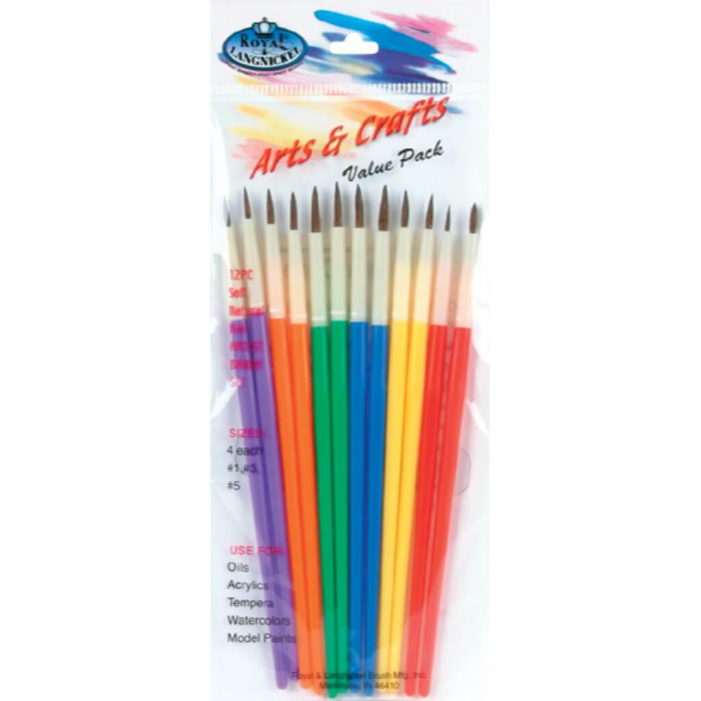 KIDS CHOICE ART BRUSHES 12PCS 