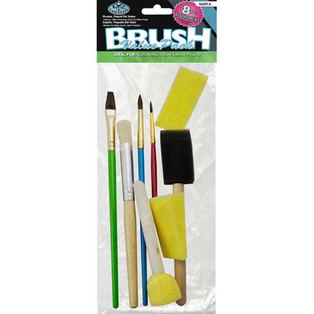 Craft Value Pack Brush and Sponge Painting Set 8pcs