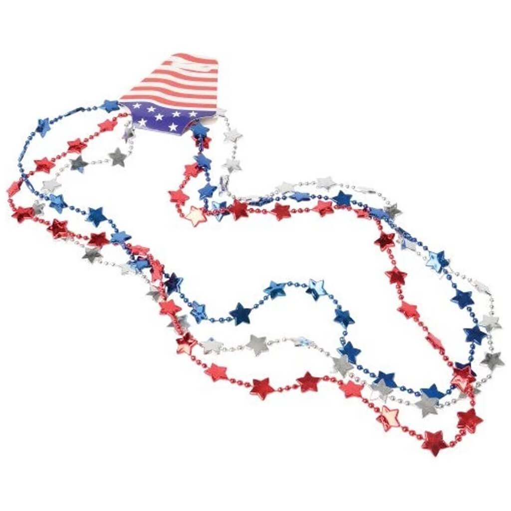 Patriotic Flat Star Beads