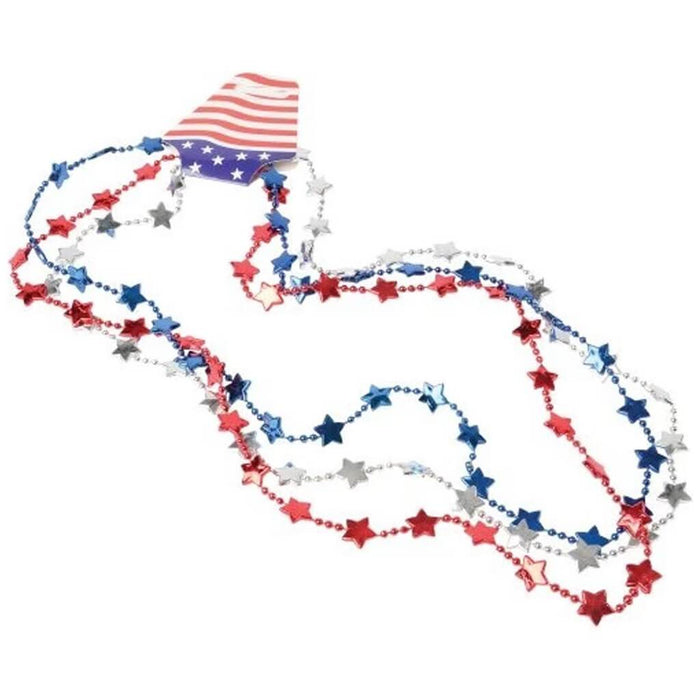 Patriotic Flat Star Beads