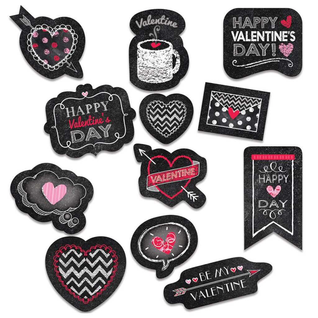 Valentine&#39;s Day Chalk Stickers