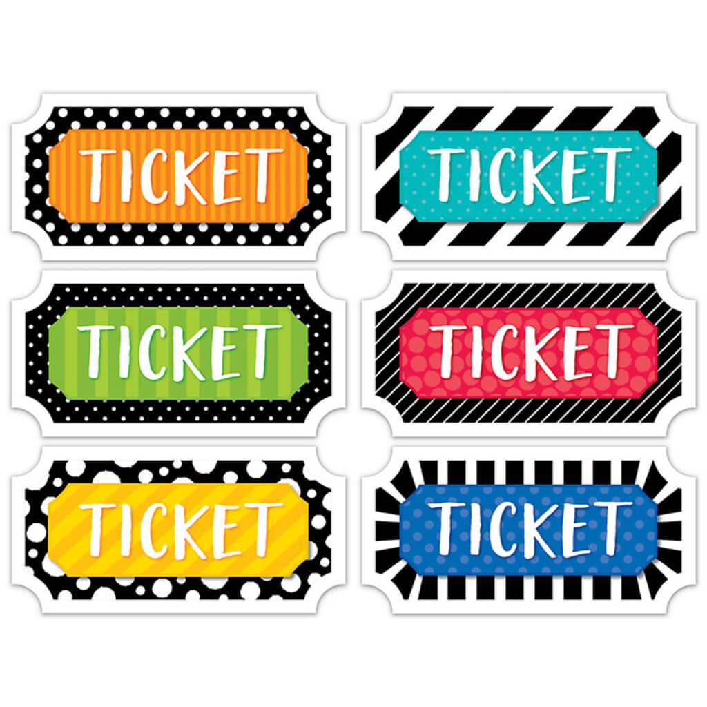 Bold and Bright Tickets Student Incentives Cut Outs