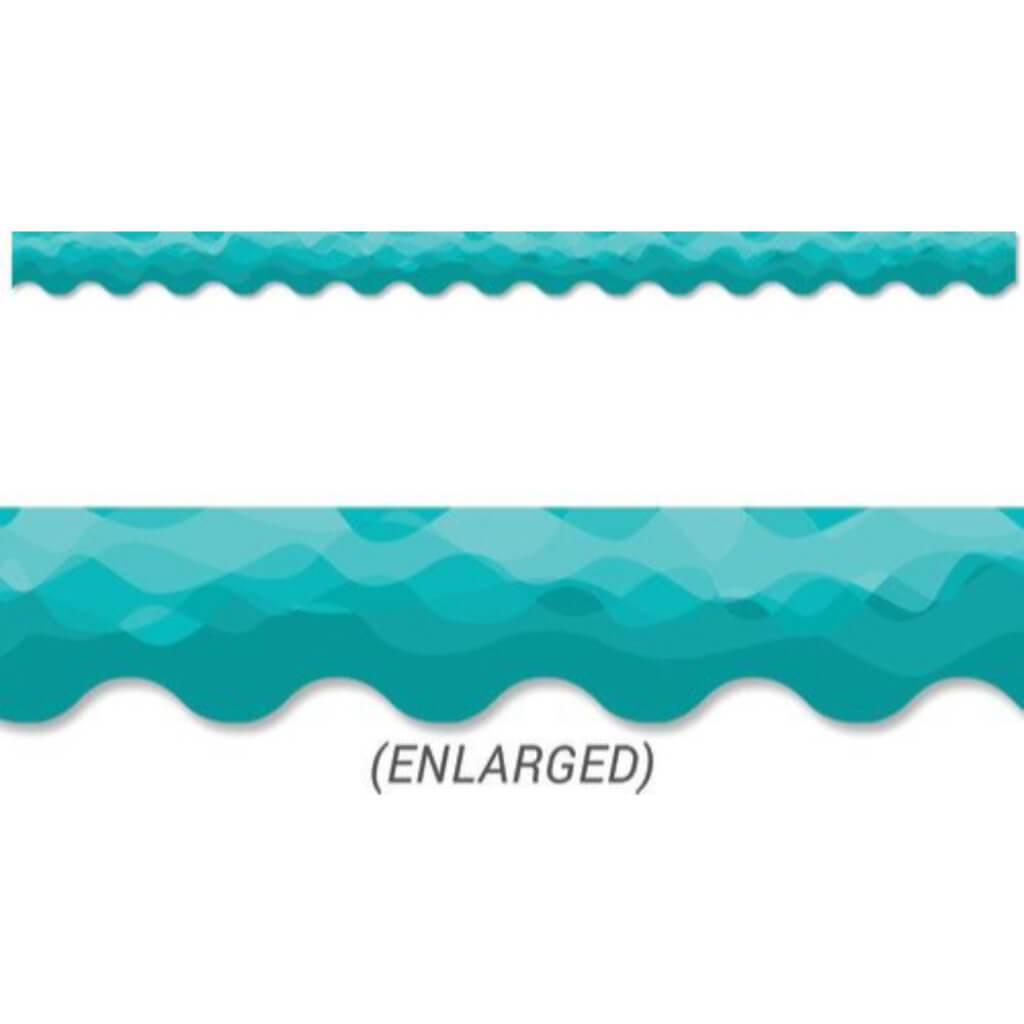Waves of Teal Border