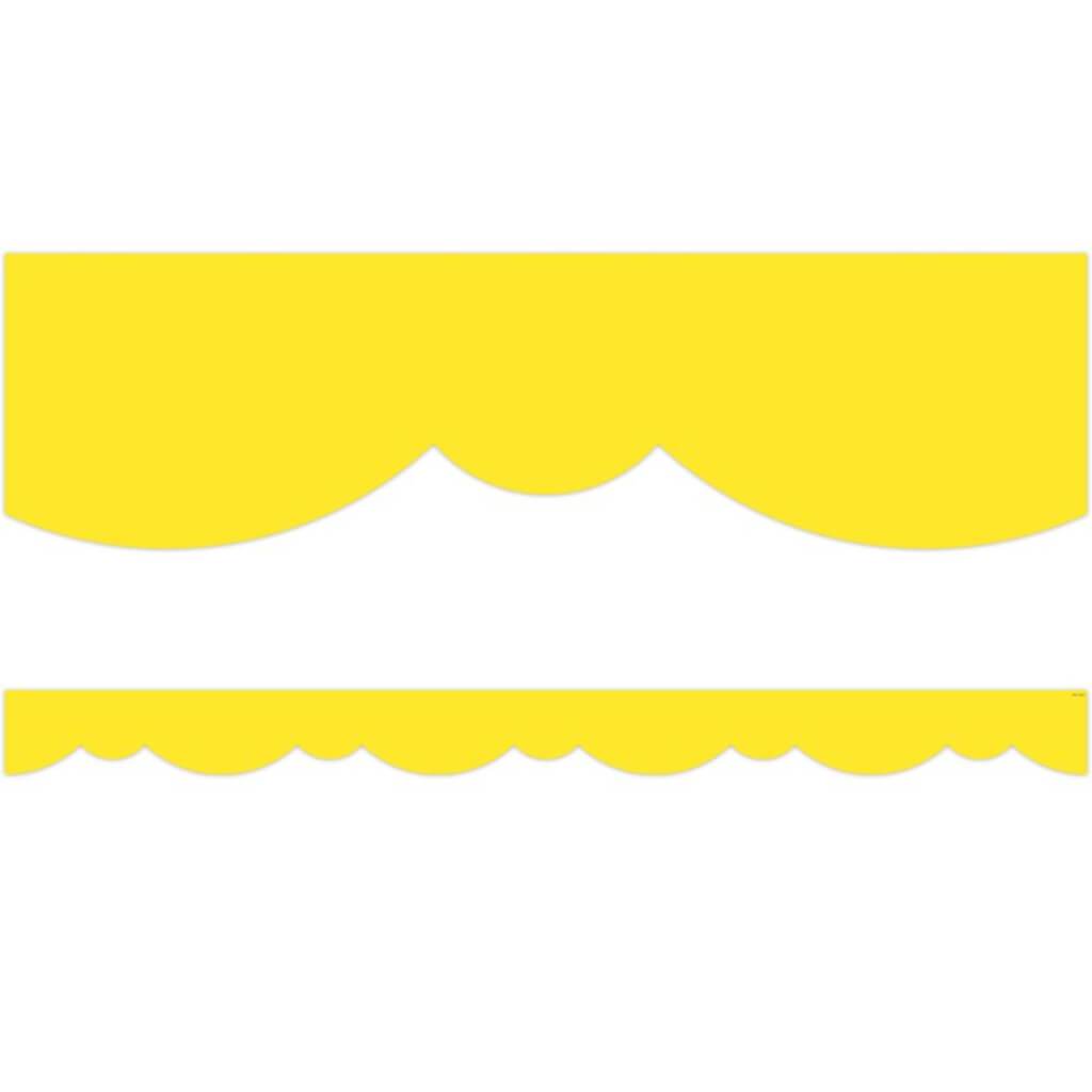Yellow Stylish Scallops Border