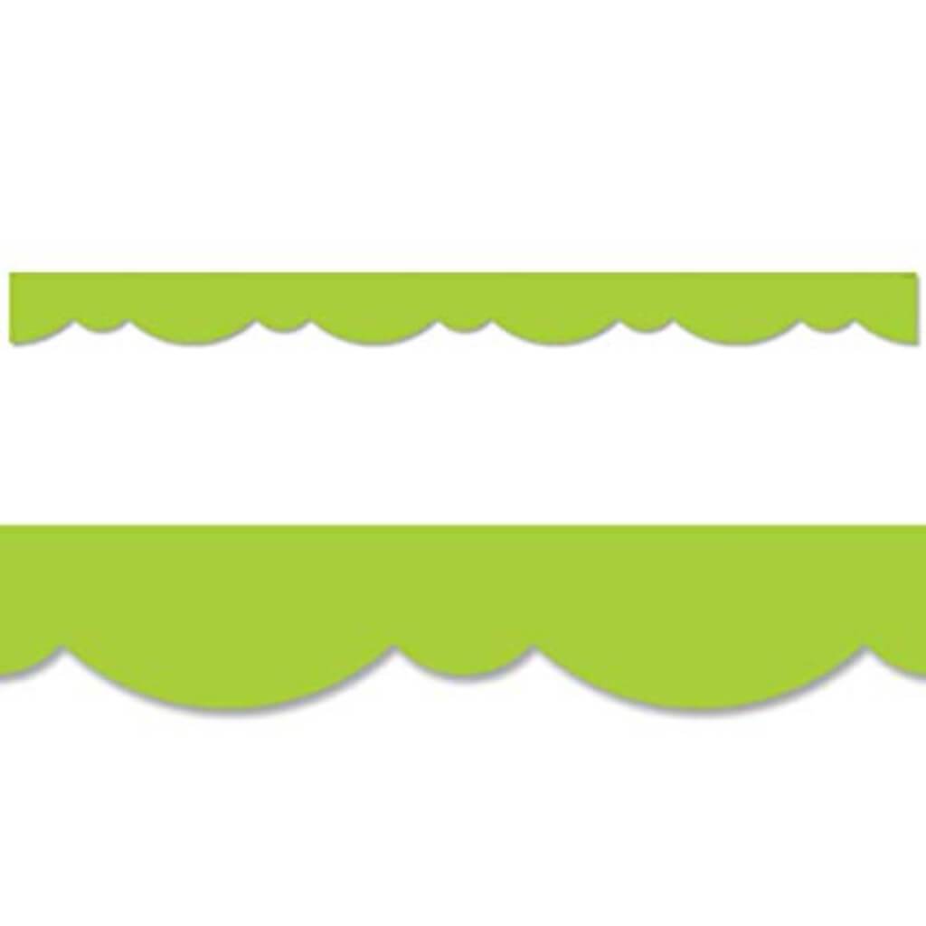 Lime Green Stylish Scallops Border