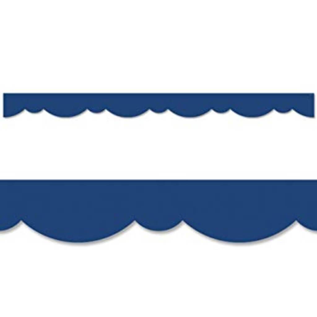 Blue Stylish Scallops Border