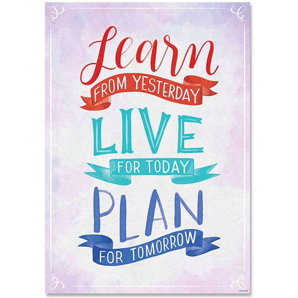 Learn, Live, Plan Motivational Poster