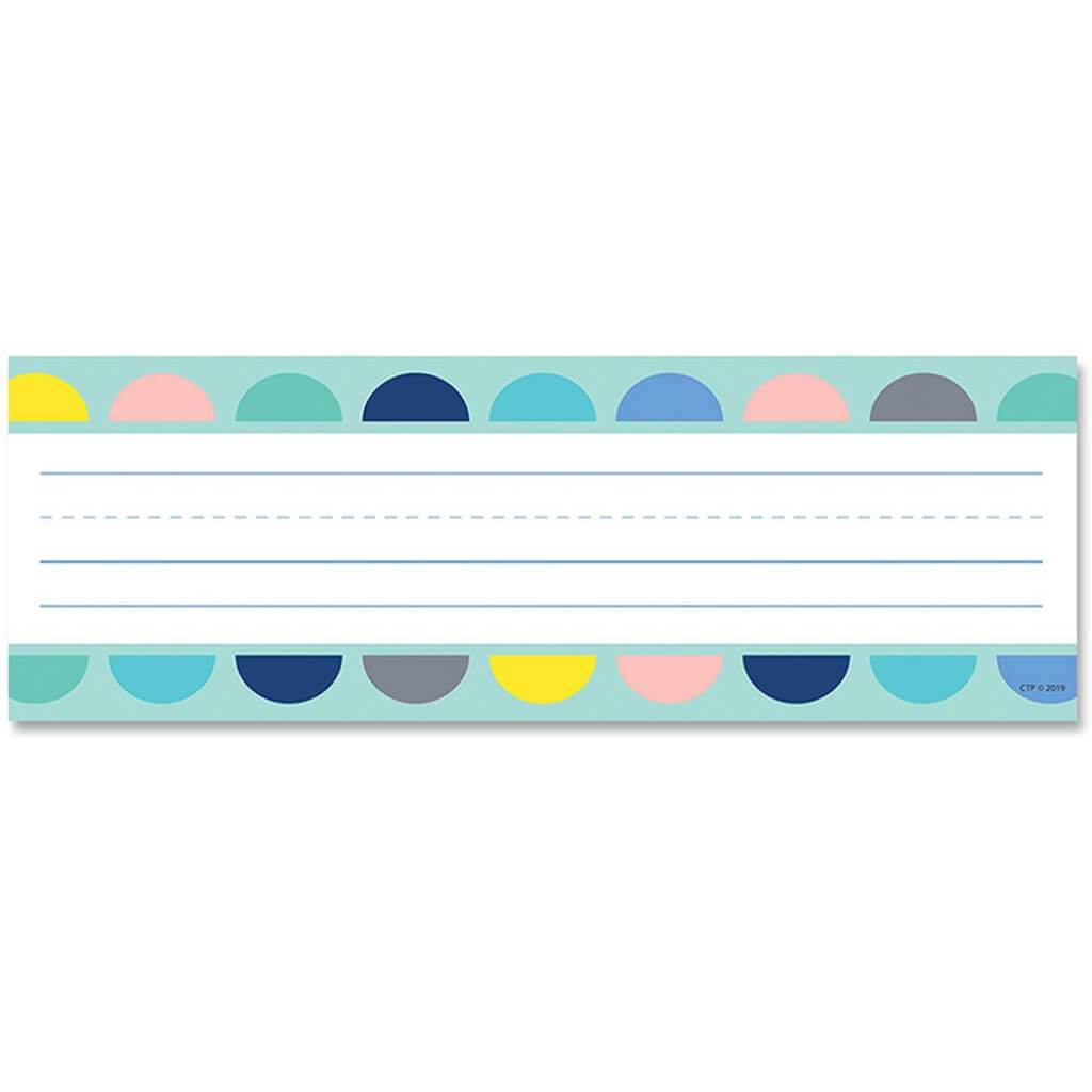 Calm &amp; Cool Half-Dots on Turquoise Name Plates