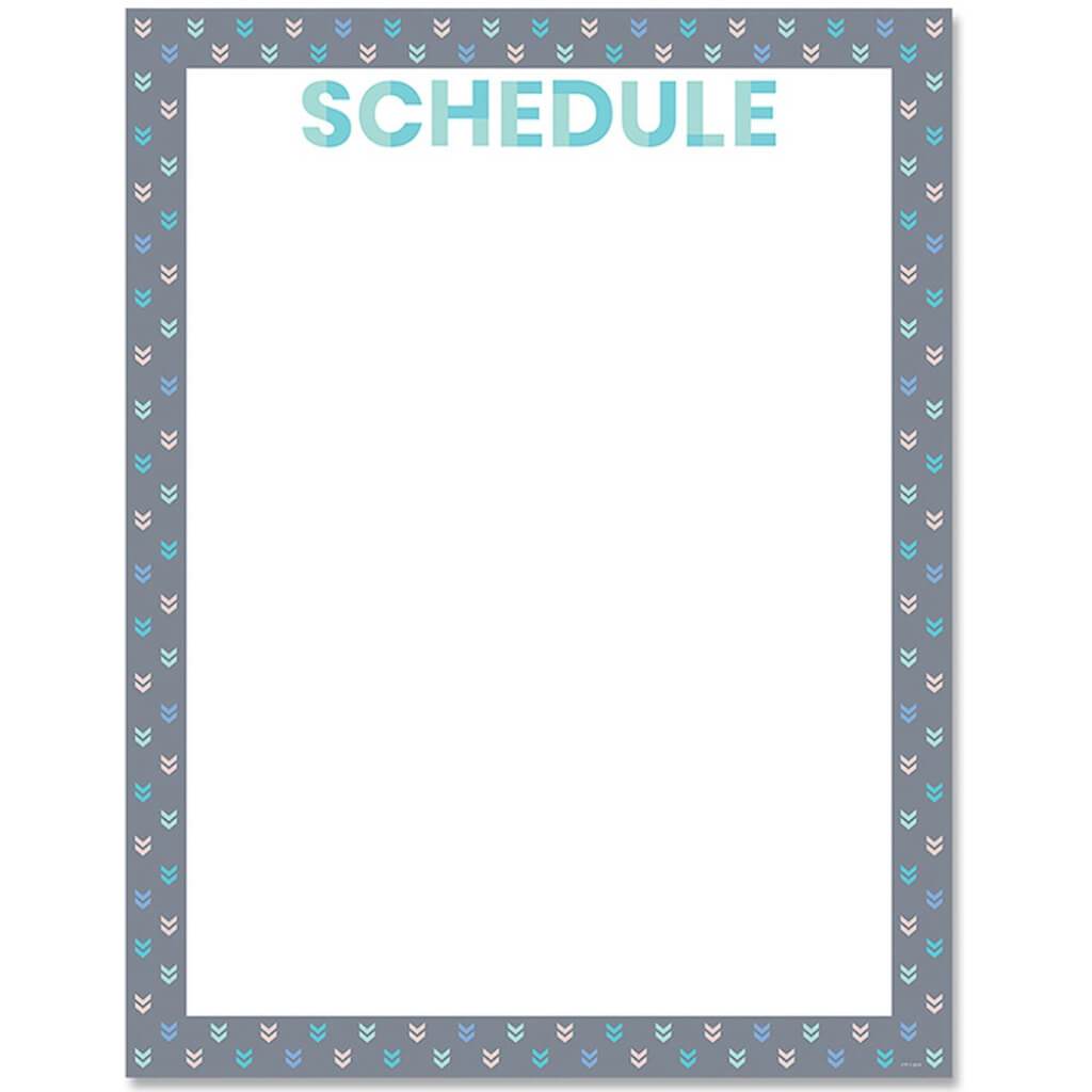Calm &amp; Cool Schedule Chart