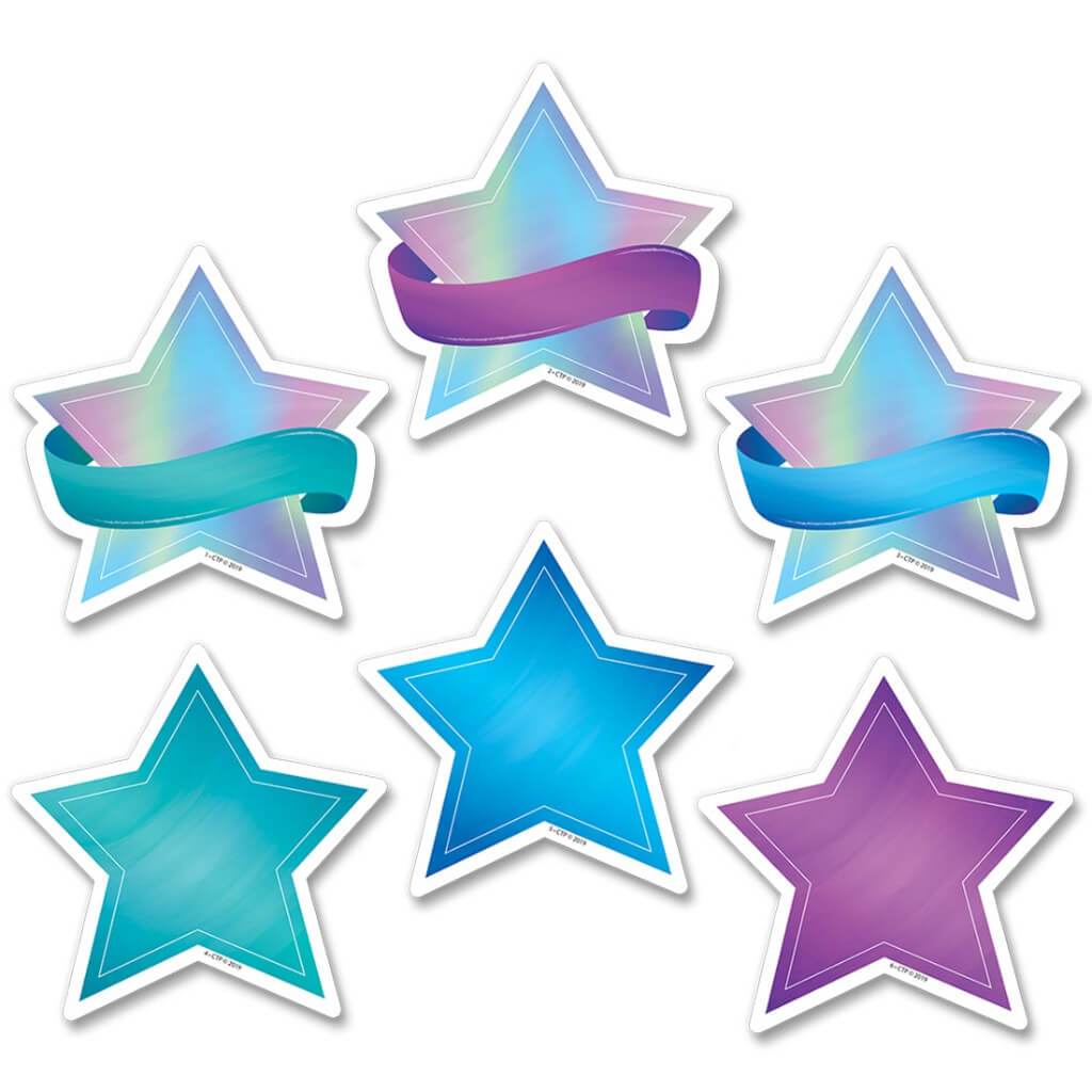 Mystical Magical Shimmering Stars 6in Designer Cut Outs