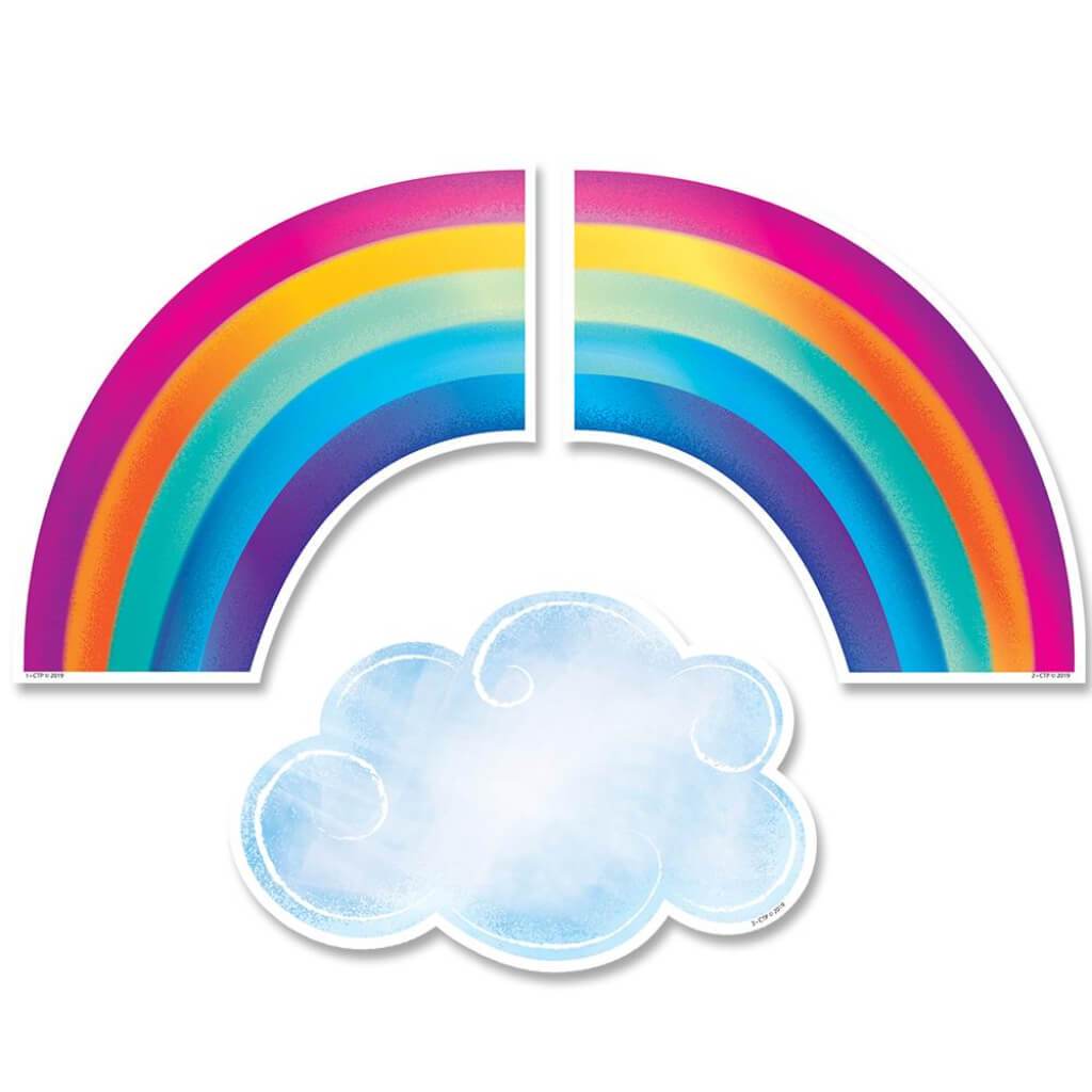 Rainbows and Clouds 6in Designer Cut Outs