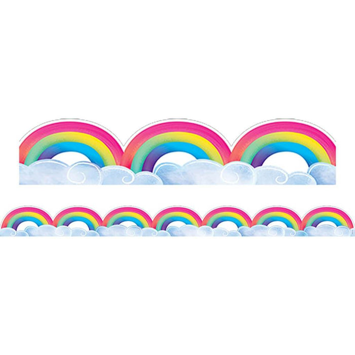 Rainbows & Clouds Border