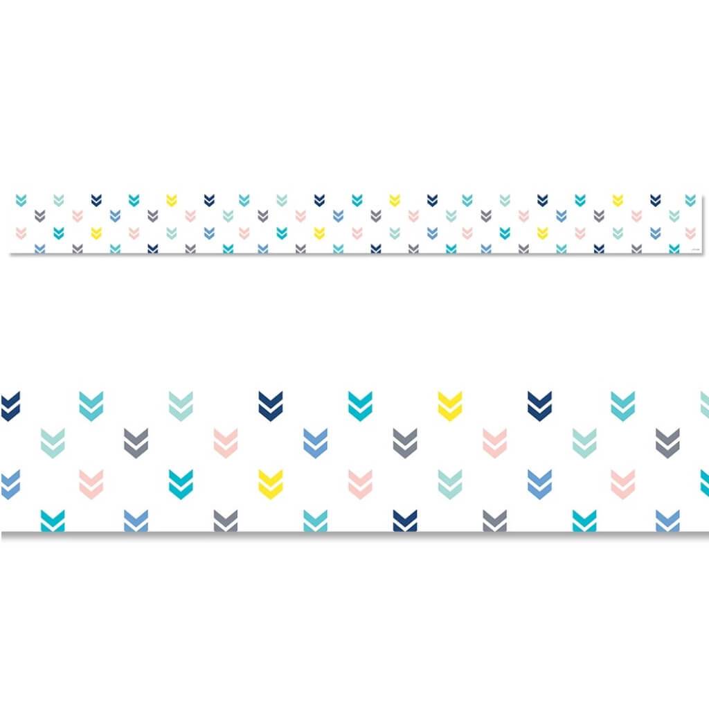 Calm &amp; Cool Colorful Mini Chevrons Border