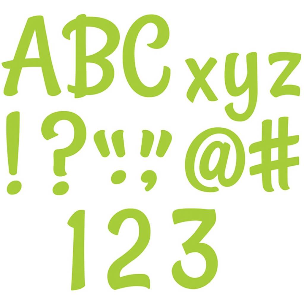 Stylish Lime Green 4in Designer Letters