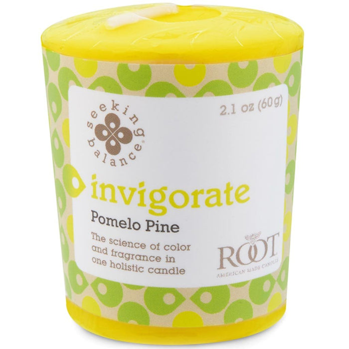 Seeking Balance Spa Votive Candle Invigorate Pomelo Pine, 2.1oz