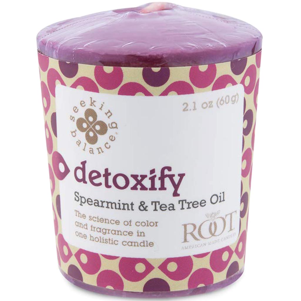 Seeking Balance Spa Votive Candle Detoxify Spearmint and Tea Tree Oil, 2.1oz