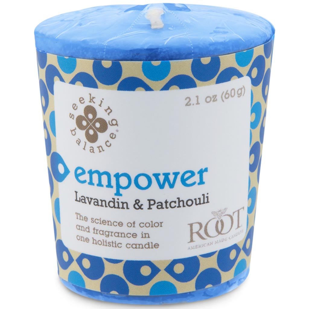 Seeking Balance Spa Votive Candle Empower Lavandin and Patchouli, 2.1oz