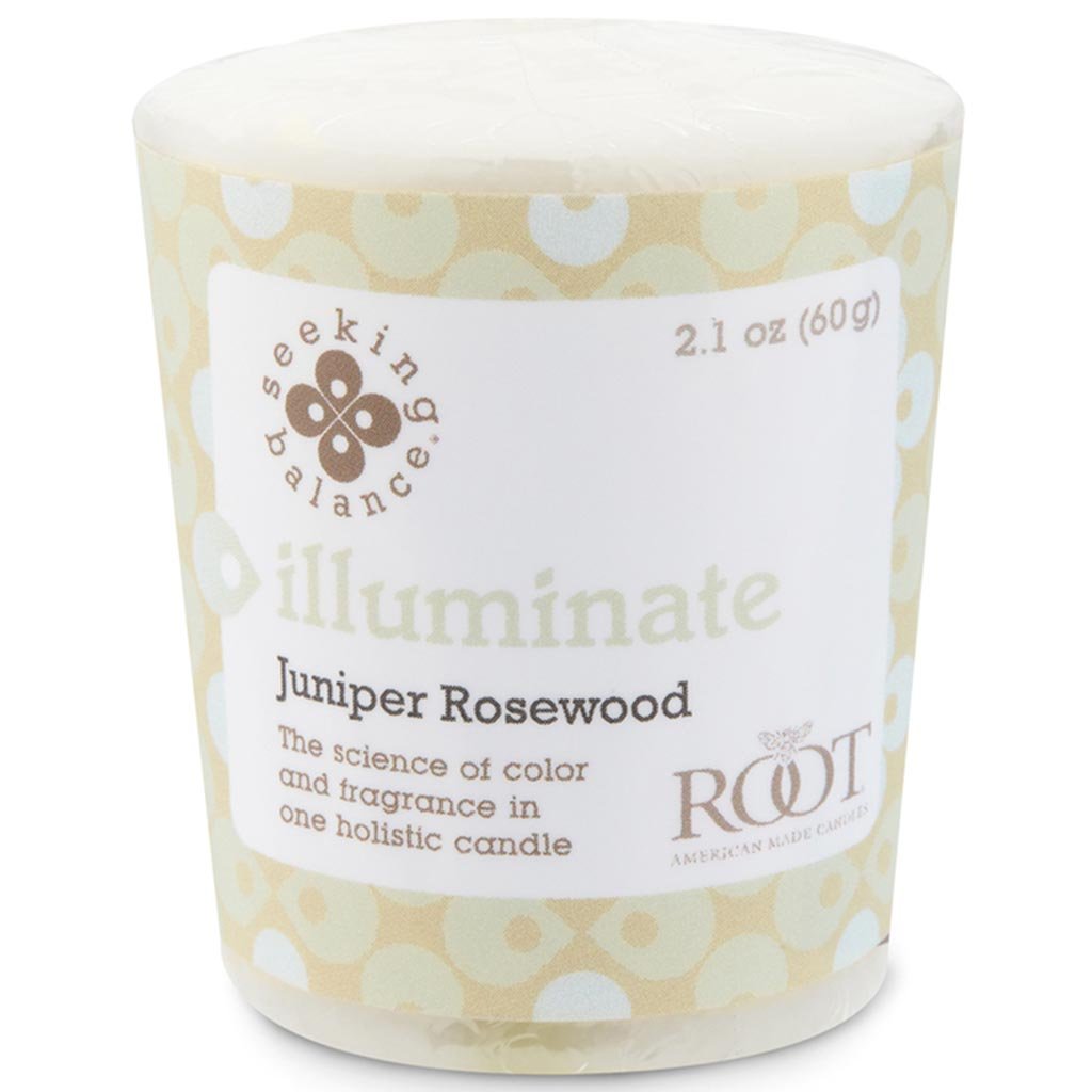 Seeking Balance Spa Votive Candle Illuminate Juniper Rosewood, 2.1oz