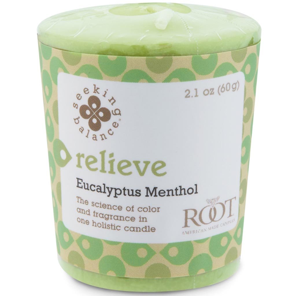 Seeking Balance Spa Votive Candle Relieve Eucalyptus Menthol, 2.1oz