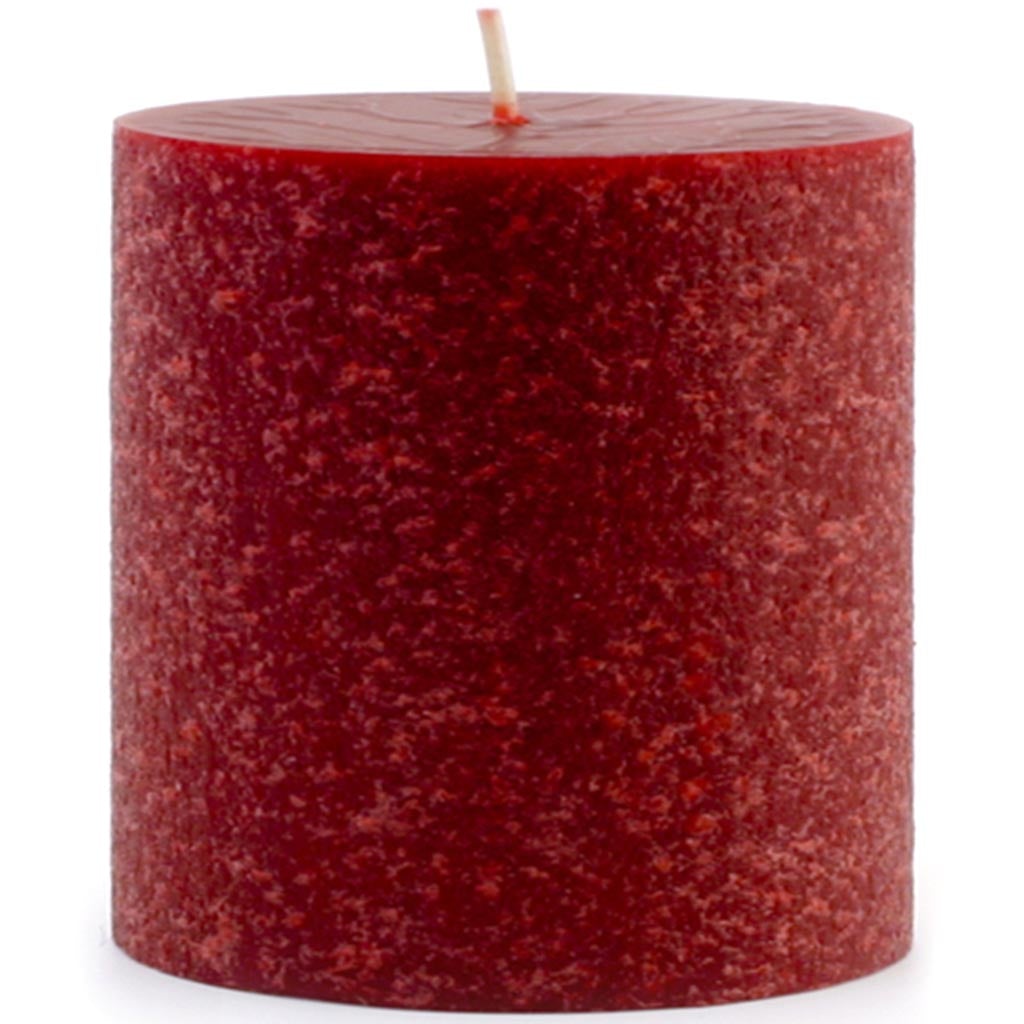 Scented Timberline Pillar Candle Garnet, 3in x 3in