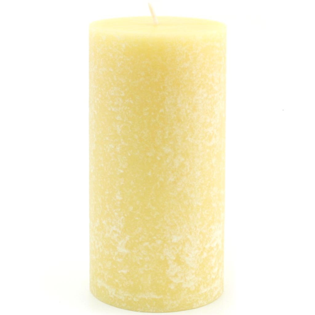 Timberline Pillar Candle Yellow, 3in X 6in