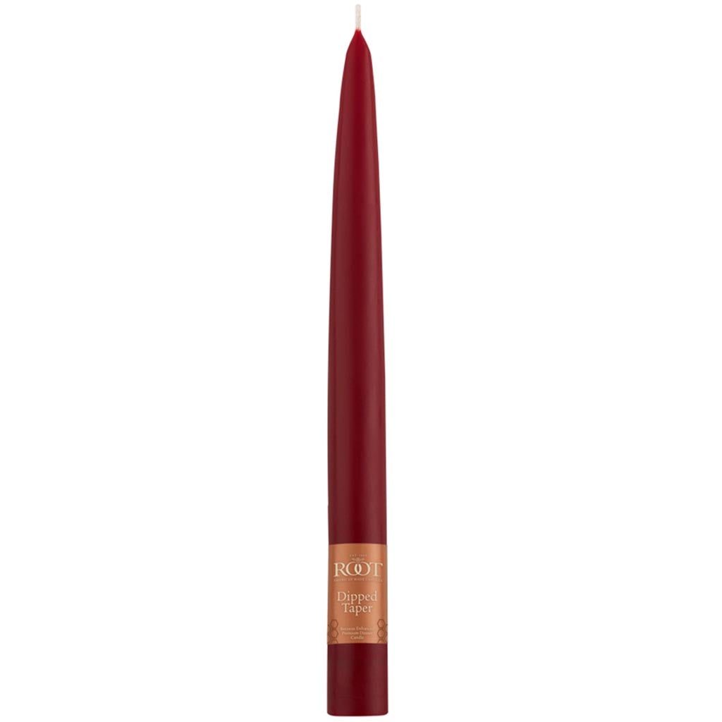 Tapers Candle Garnet, 9in