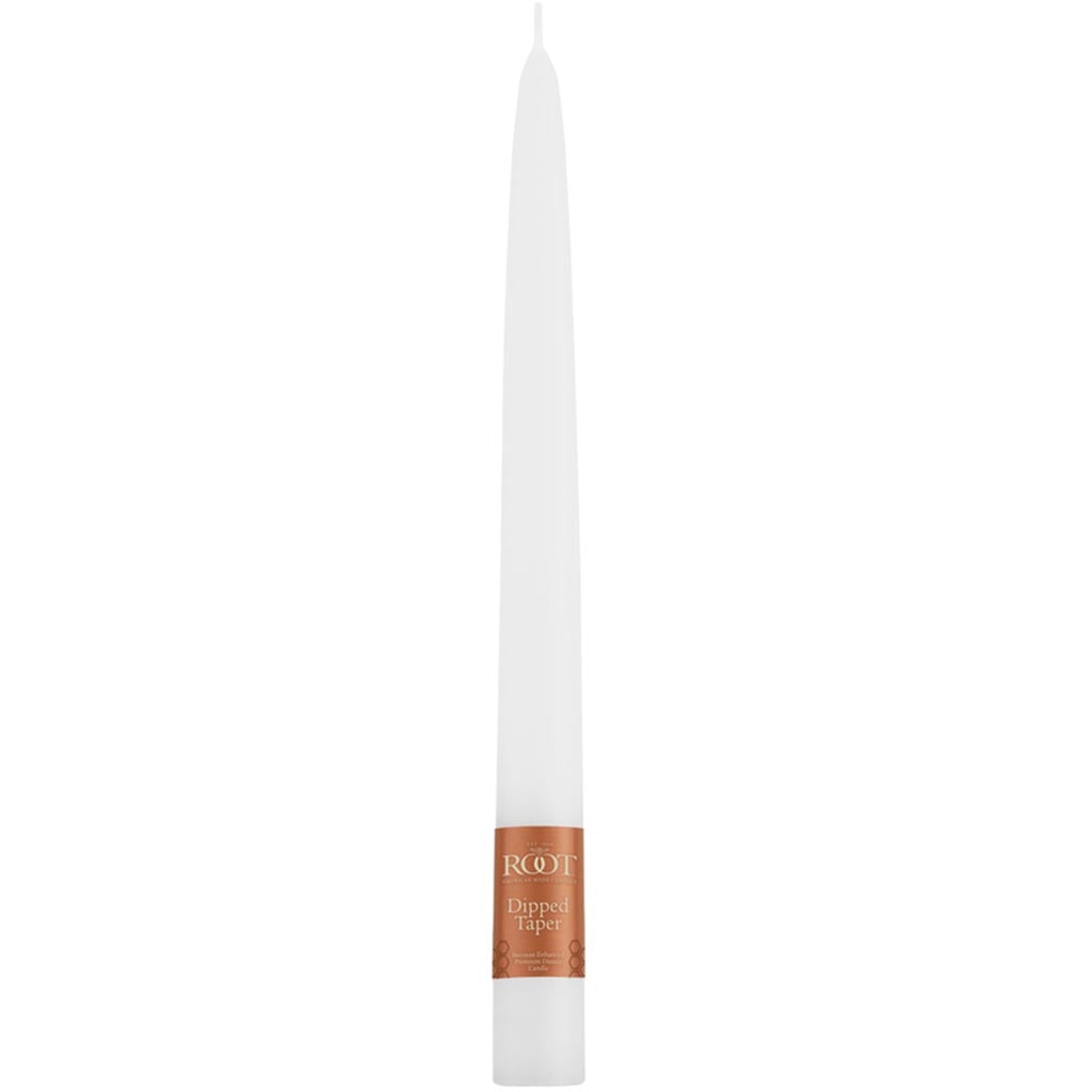 Tapers Candle White, 9in