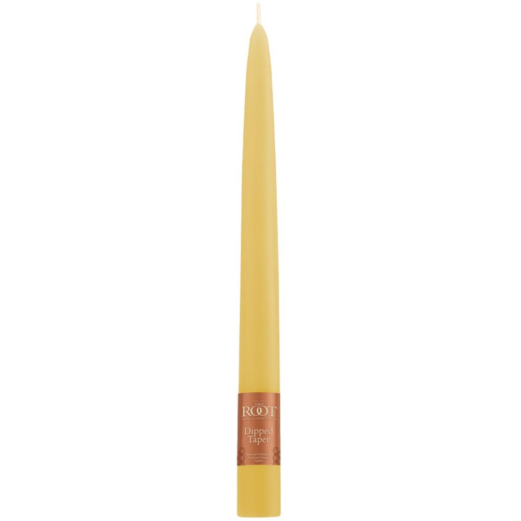 Dipped Taper Candle Yellow, 9in