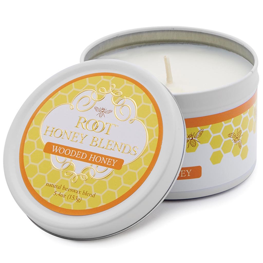 Honey Blends Candle Tin Wooded Honey, 5.4oz