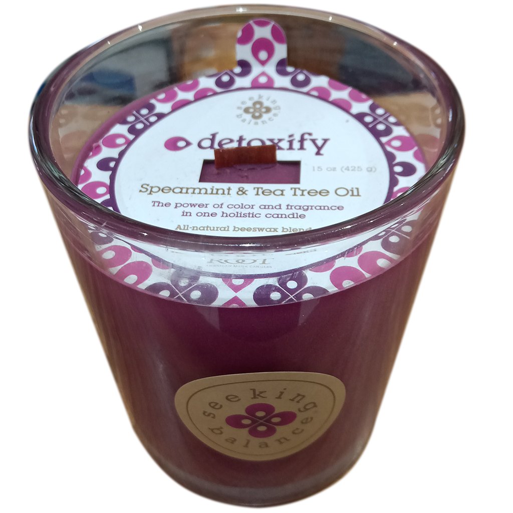 Seeking Balance Spa Candle Detoxify Spearmint and Tea Tree Oil, 15oz