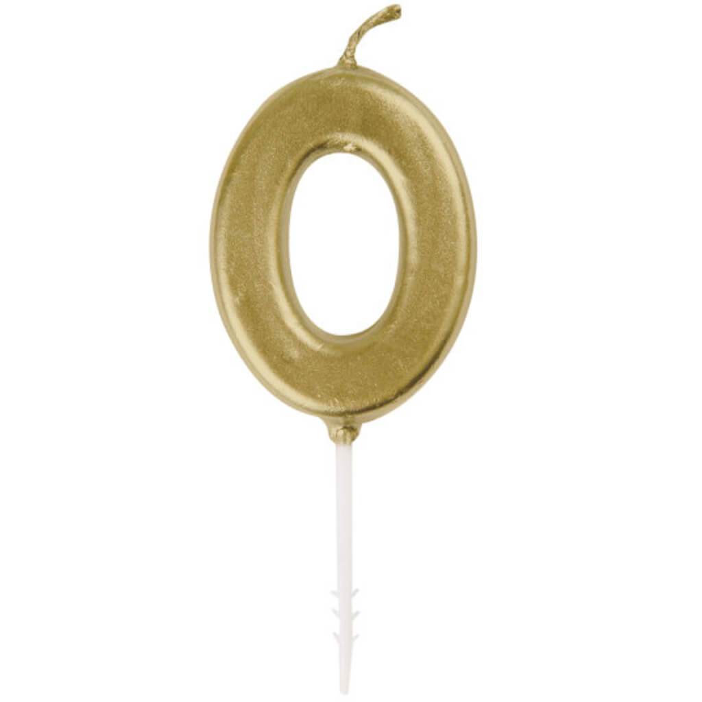 Mini Gold Pick Birthday Candle #0