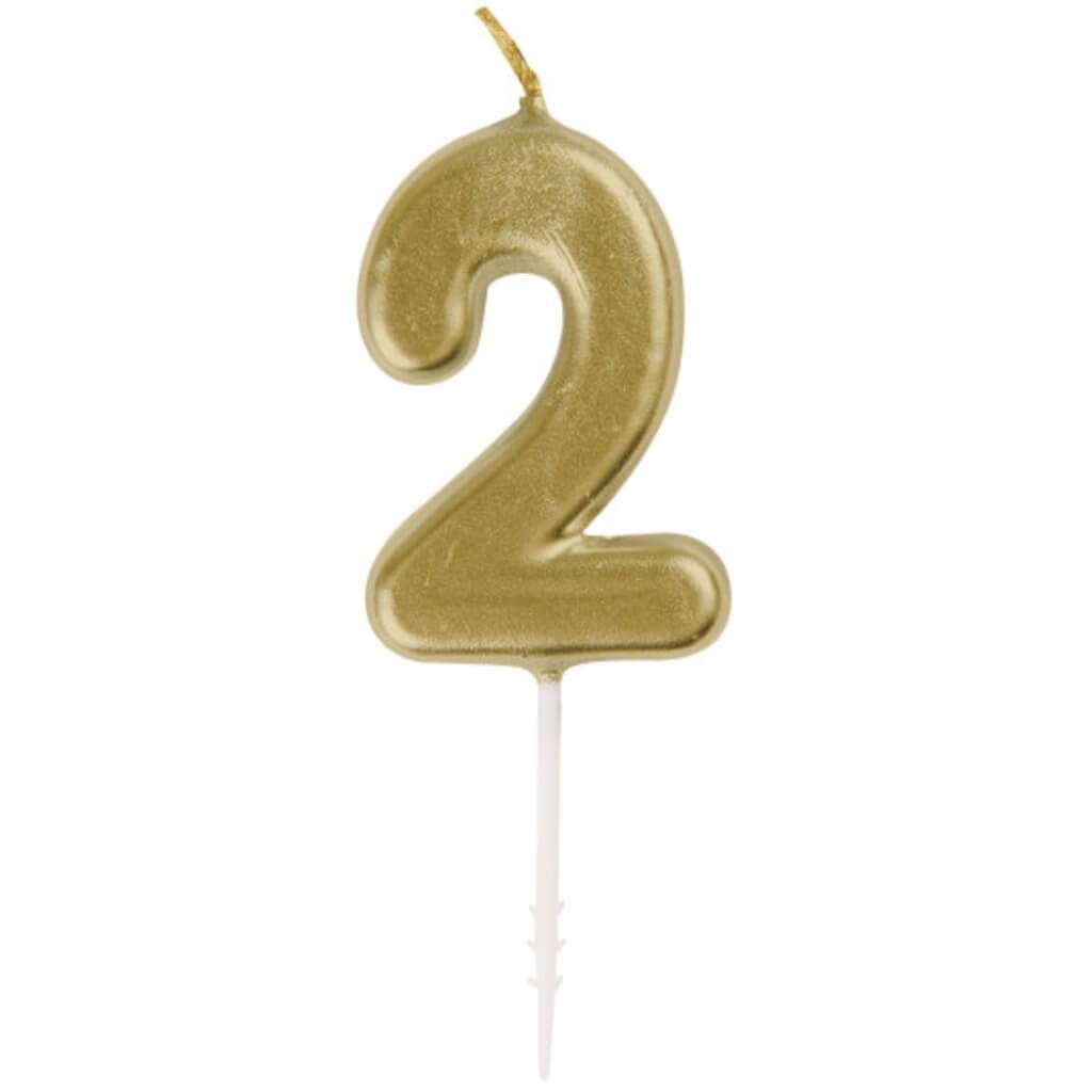 Mini Gold Pick Birthday Candle #2