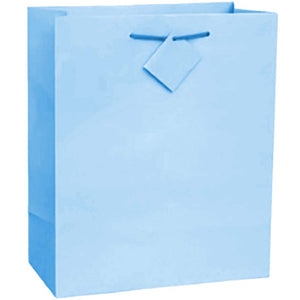 Solid Pastel Color Large Gift Bag Blue