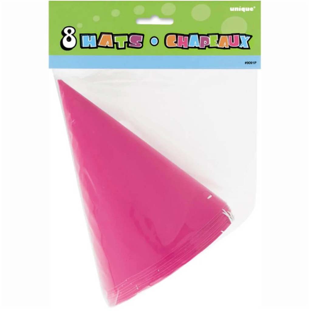 Pink Party Hats 8ct