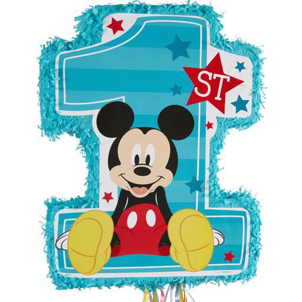 1st Birthday Mickey Mouse Pull Pinata