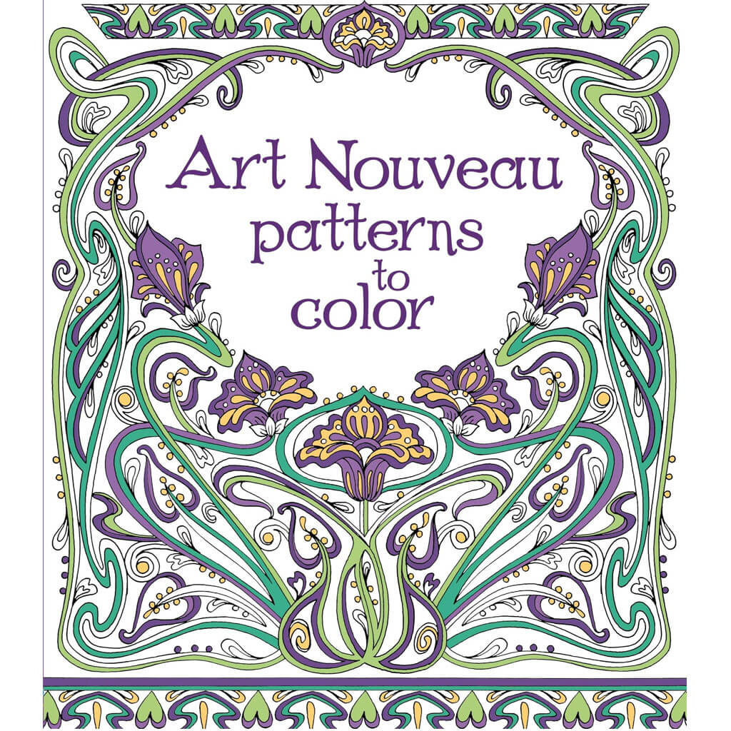 Art Nouveau Patterns to Color